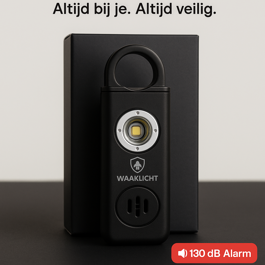 WAAKLICHT® Persoonlijk Alarm – 130 dB | Oplaadbaar | Met Zaklamp