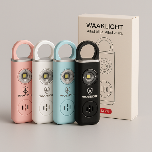 WAAKLICHT® Persoonlijk Alarm – 130 dB | Oplaadbaar | Met Zaklamp